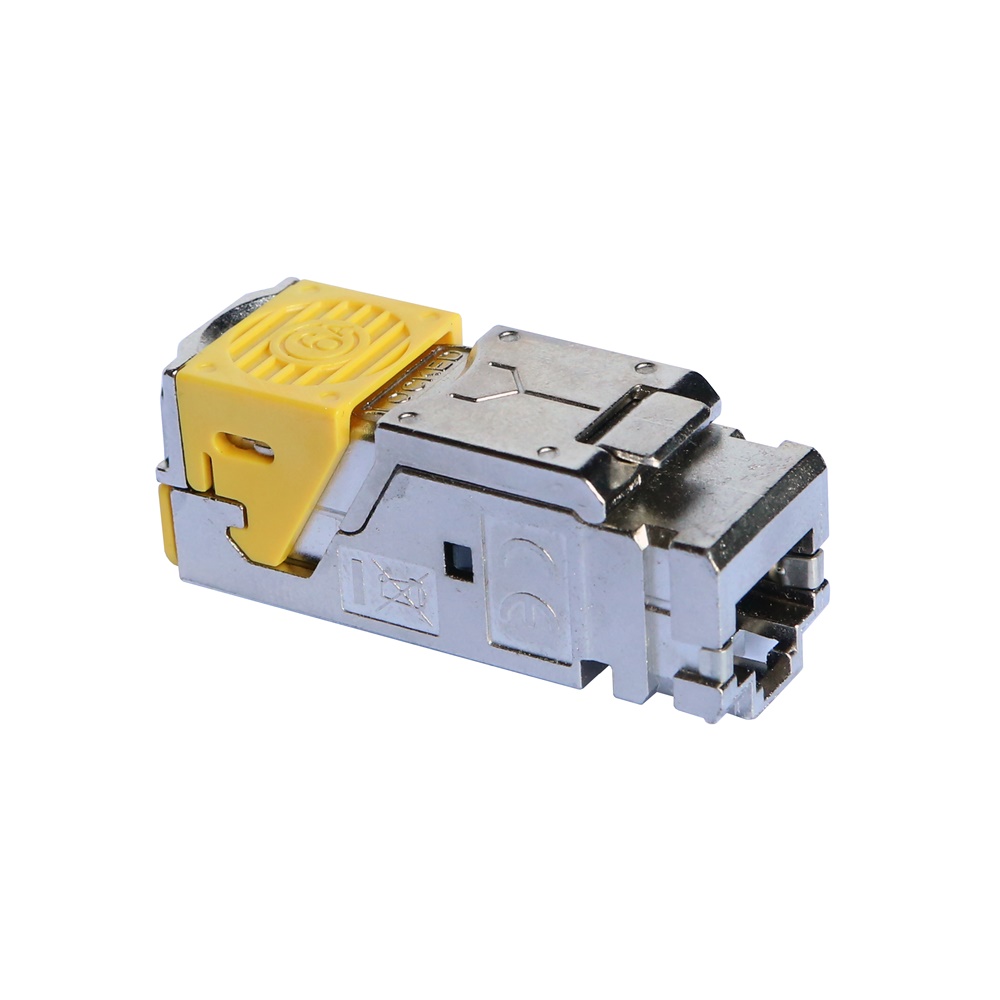 Connettore RJ45 Cat6A STP 6 porte quick connect per reti professionali schermato
