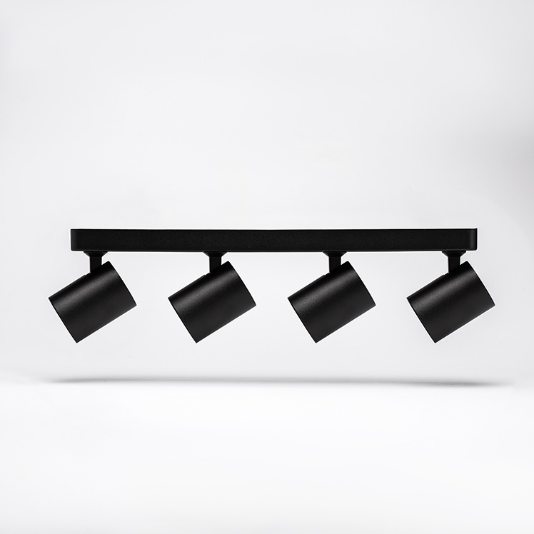 APPLIQUE SUPERFICIE 4X GU10 NERO