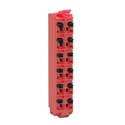 Morsettiera rossa codificata per Modicon TM5 safety - 12 contatti