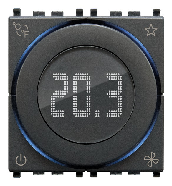 TERMOSTATO ROTELLA KNX 2M GRIGIO