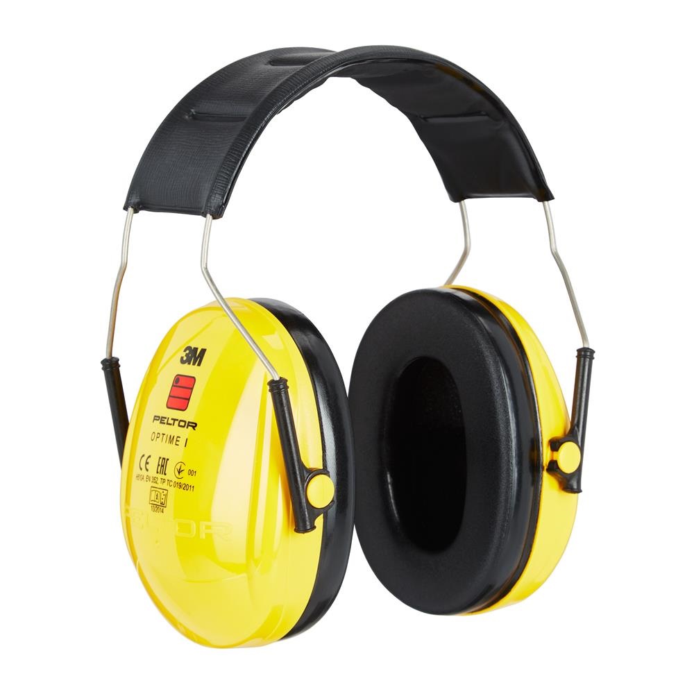 3M™ PELTOR™ Optime™ I Cuffie auricolari, 27 dB, giallo, con bardatura temporale, H510A-401-GU
