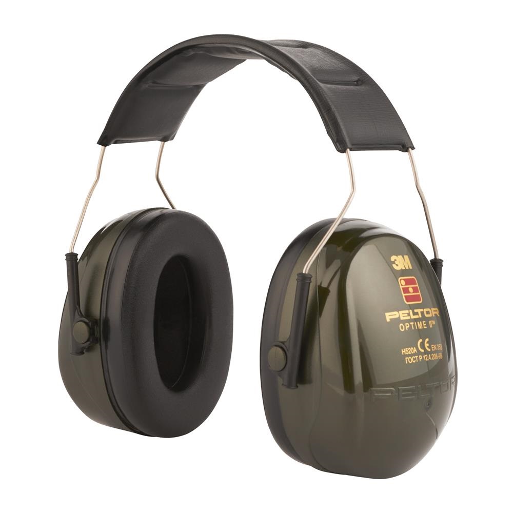 3M™ PELTOR™ Optime™ II Cuffie auricolari, 31 dB, verde, con bardatura temporale, H520A-407-GQ