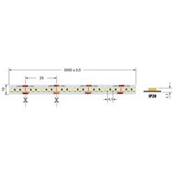 LEDSTRIP 20W/MT 24V BNATURA IP20