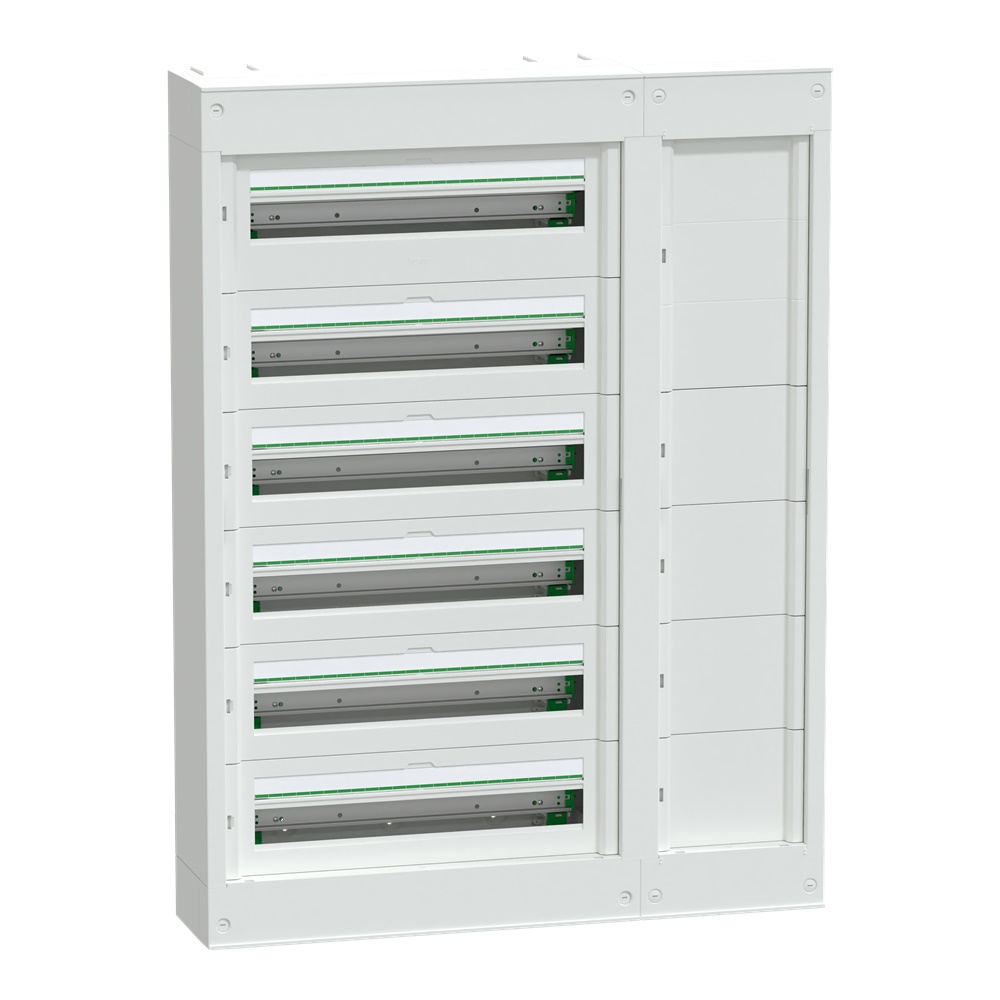 Centralino PrismaSeT S parete 6 file 24 moduli con morsettiera terra IP41 bianco