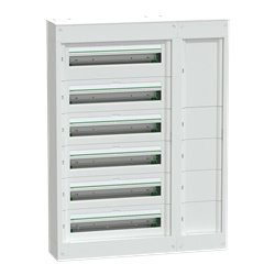 Centralino PrismaSeT S parete 6 file 24 moduli con morsettiera terra IP41 bianco
