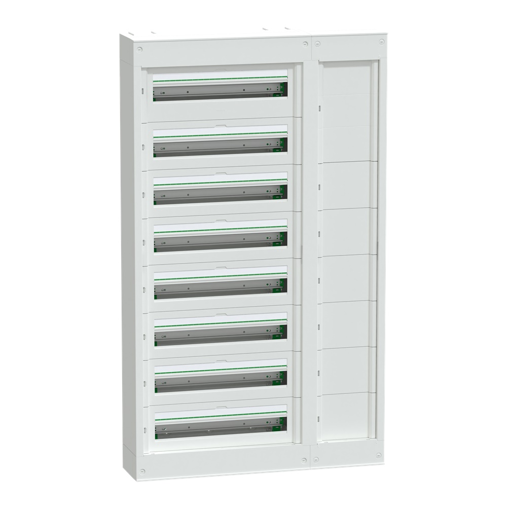 Centralino PrismaSeT S parete 8 file 24 moduli morsettiera terra IP41 bianco