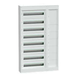 Centralino PrismaSeT S parete 8 file 24 moduli morsettiera terra IP41 bianco