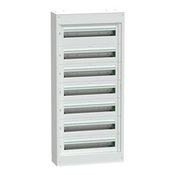 Centralino per apparecchi modulari, PrismaSeT S, parete, 7 x 24 moduli, 1 morsettiera di terra, senza porta