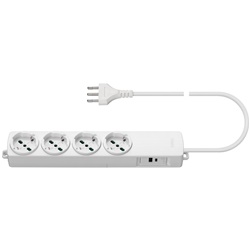 Presa multipla 4 uscite universali 16A 250V con USB A+C 12W ricarica doppia dispositivi cavo 2m bianco