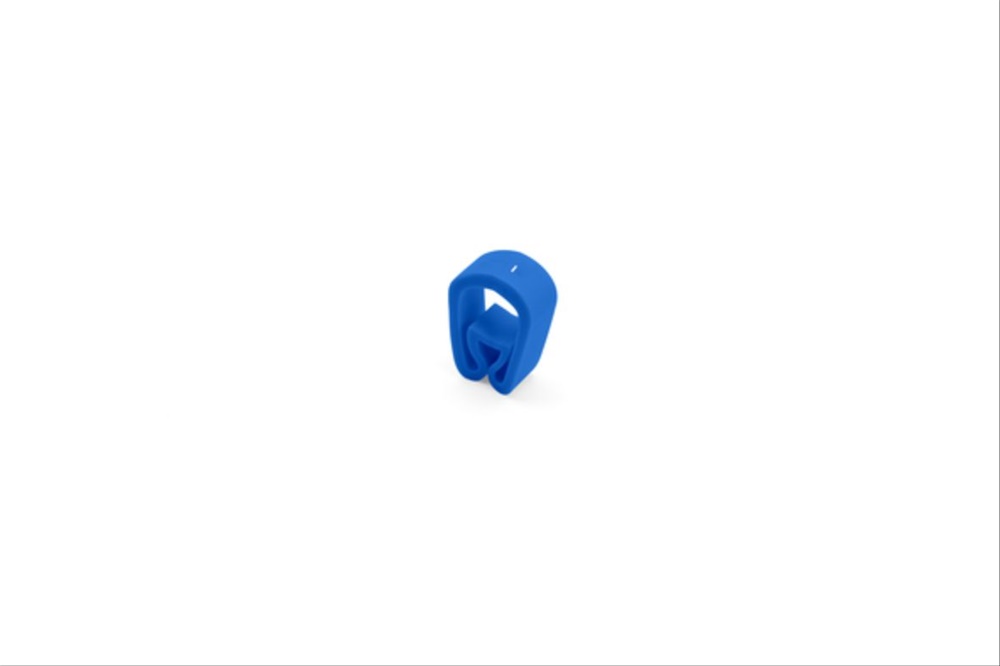 Anello siglato RMS-01 plastica blu elettrico uso versatile