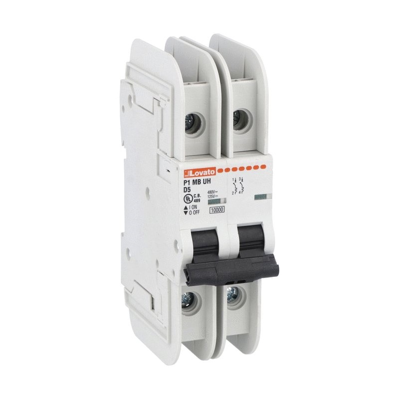 Interruttore magnetotermico 2 poli 15A caratteristica D 10kA UL489 per impianti elettrici