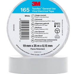 TEMFLEX 165 19MM X 25M WHITE