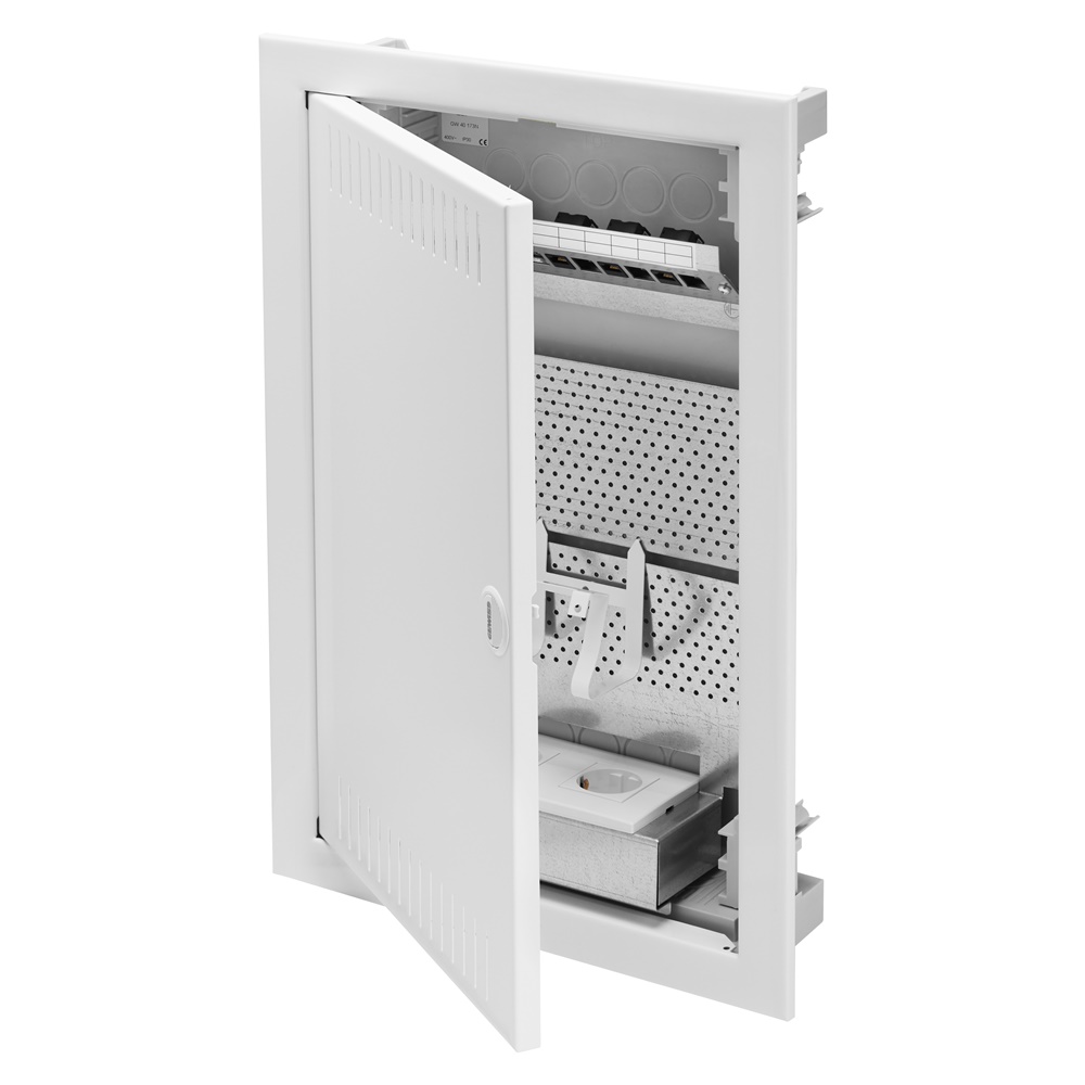 Centralino incasso 36 moduli porta metallo serie 40 CDe uso domestico e industriale