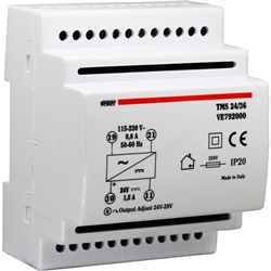 Alimentatore switching stabilizzato 36W 24V protezione termica sovraccarico montaggio barra DIN