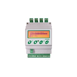 Centrale gas DIN 4 moduli, 2 sensori 4-20mA + max 4 con 2x47EDG020, 12-24VDC, parcheggi/industrie, gas infiammabili/tossici/O2