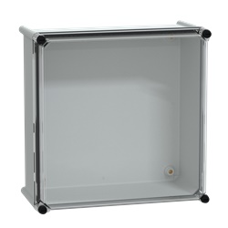 Cassetta PLS, retro in poliestere, coperchio trasparente per PC IP65 36x36x18cm