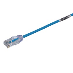 Patch cord in rame UTP Cat 6 28 AWG, 2,5 m, blu