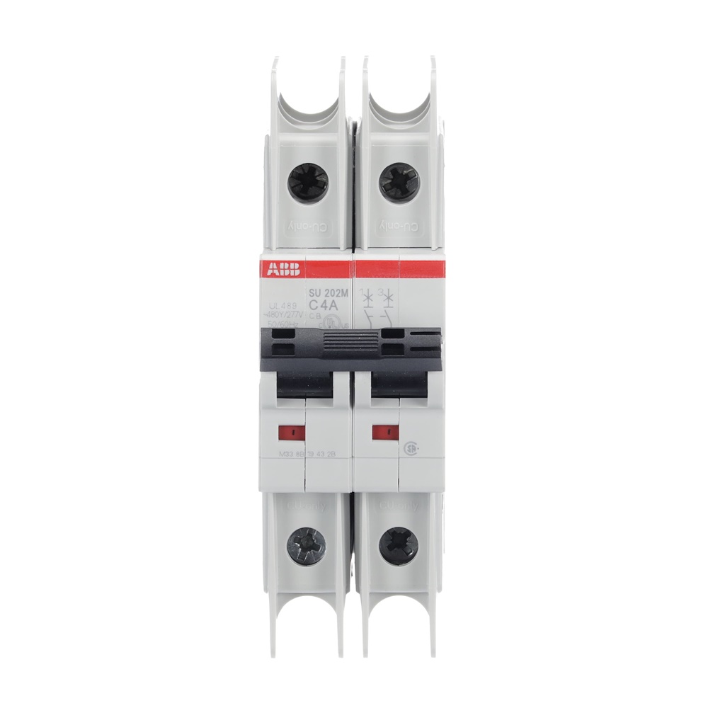 Interruttore automatico miniatura SU202M 2 poli 4A curva C 10kA UL489