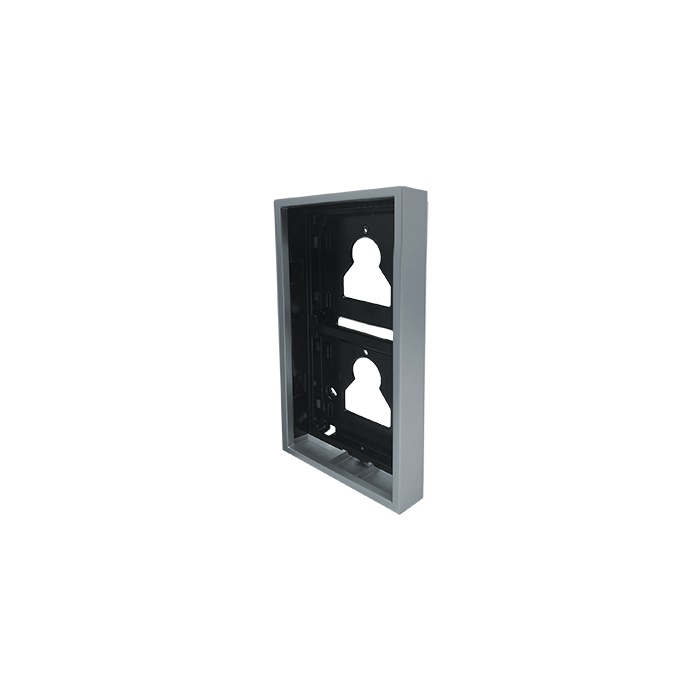 Serie Ultra - Custodia da parete 2 moduli silver RAL9006, sporgenza 35mm