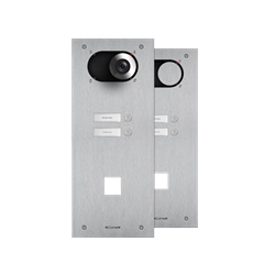 Frontale Switch 2 pulsanti acciaio inox AISI 316 spazzolato foro 40x40 mm per controllo accessi
