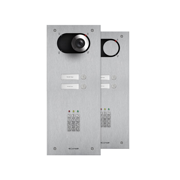 Frontale Switch 2 Pulsanti Chiave Elettronica Acciaio Inox AISI 316 Per Pulsantiera Simplebus/ViP