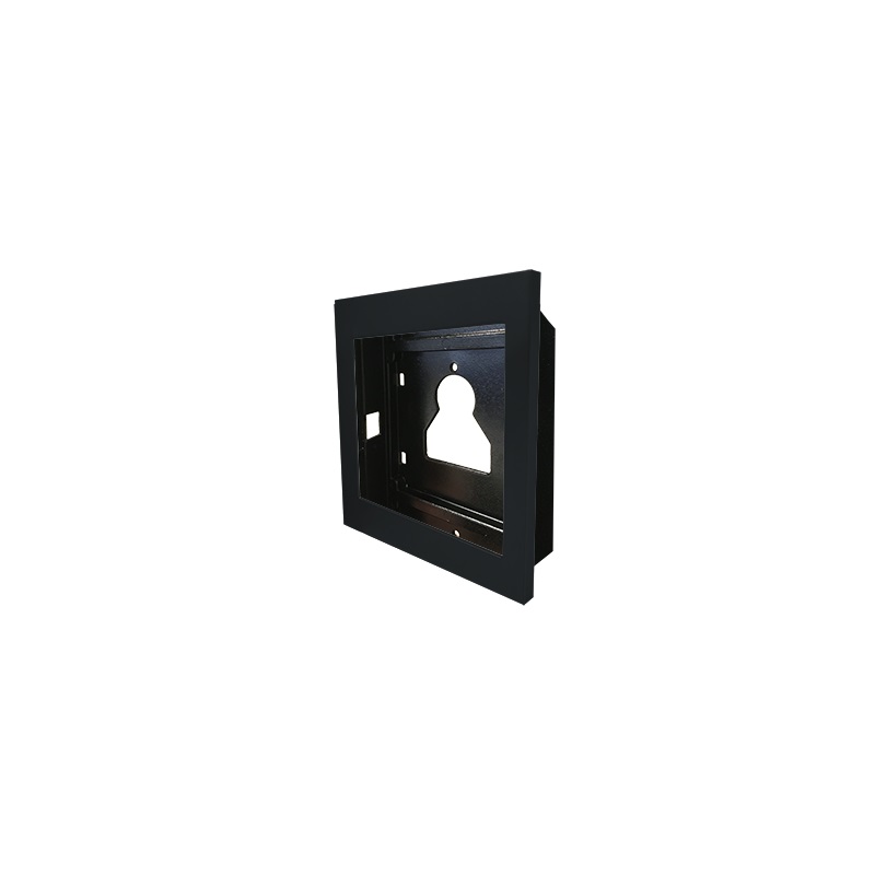 Serie Ultra Black - Telaio da incasso 1 modulo, alluminio nero RAL9005, anti-UV, affiancabile, 125.5x136x35mm