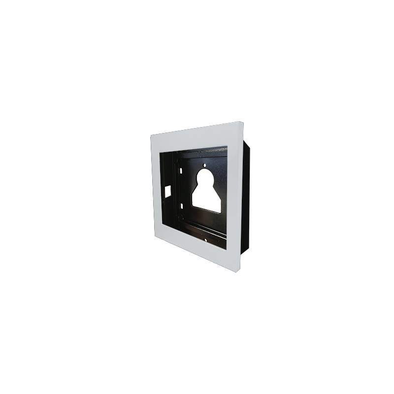 Serie Ultra White - Telaio da incasso 1 modulo, alluminio bianco RAL9016, anti-UV, affiancabile, 125.5x136x35mm