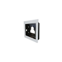 Serie Ultra White - Telaio da incasso 1 modulo, alluminio bianco RAL9016, anti-UV, affiancabile, 125.5x136x35mm