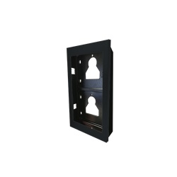 Serie Ultra Black - Telaio da incasso 2 moduli, alluminio nero RAL9005, anti-UV, affiancabile