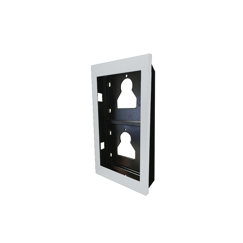 Serie Ultra White - Telaio da incasso 2 moduli, alluminio bianco RAL9016, anti-UV, affiancabile