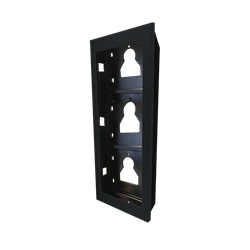 Serie Ultra Black - Telaio da incasso 3 moduli, alluminio nero RAL9005, anti-UV, affiancabile
