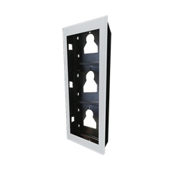 Serie Ultra White - Telaio da incasso 3 moduli, alluminio bianco RAL9016, anti-UV, affiancabile