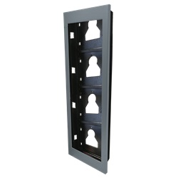 Telaio da incasso 4 moduli Ultra alluminio silver resistente corrosione e UV per pulsantiera