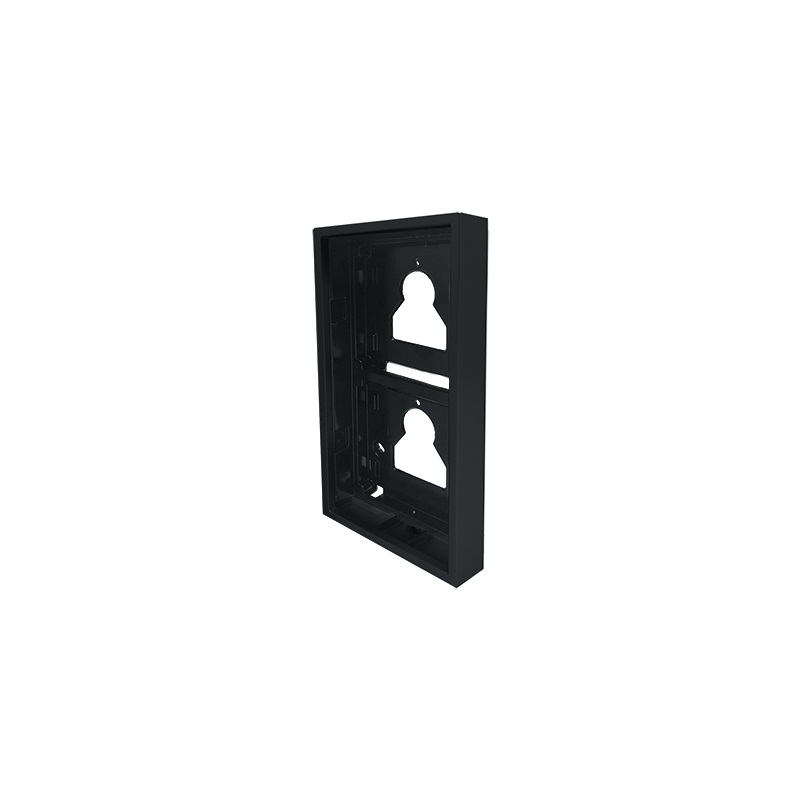 Serie Ultra Black - Custodia da parete 2 moduli nero RAL9005, sporgenza 35mm