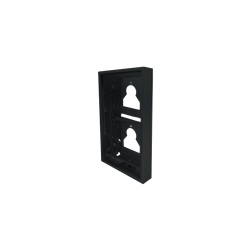 Serie Ultra Black - Custodia da parete 2 moduli nero RAL9005, sporgenza 35mm