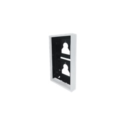 Serie Ultra White - Custodia da parete 2 moduli bianco RAL9016, sporgenza 35mm