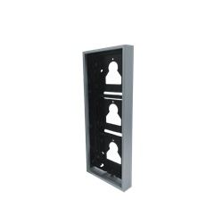 Serie Ultra - Custodia da parete 3 moduli silver RAL9006, sporgenza 35mm
