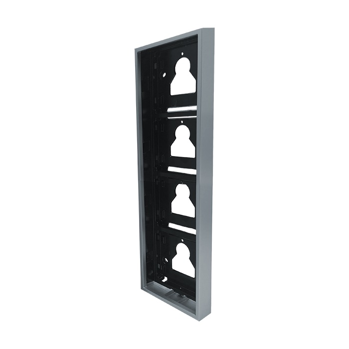 Serie Ultra - Custodia da parete 4 moduli silver RAL9006, sporgenza 35mm