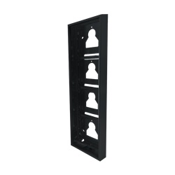 Serie Ultra Black - Custodia da parete 4 moduli nero RAL9005, sporgenza 35mm