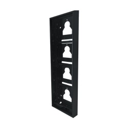 Serie Ultra Black - Custodia da parete 4 moduli nero RAL9005, sporgenza 35mm