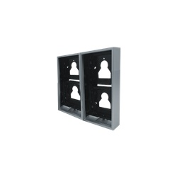 Serie Ultra - Custodia da parete 2x2 moduli silver RAL9006, cavo collegamento incluso