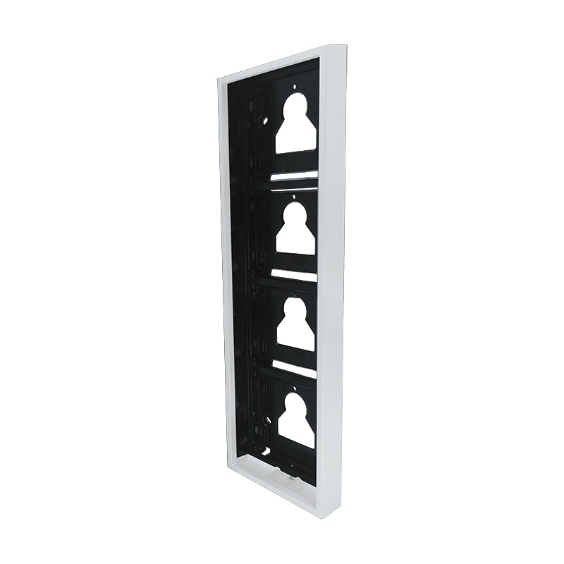 Serie Ultra White - Custodia da parete 4 moduli bianco RAL9016, sporgenza 35mm