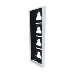 Serie Ultra White - Custodia da parete 4 moduli bianco RAL9016, sporgenza 35mm