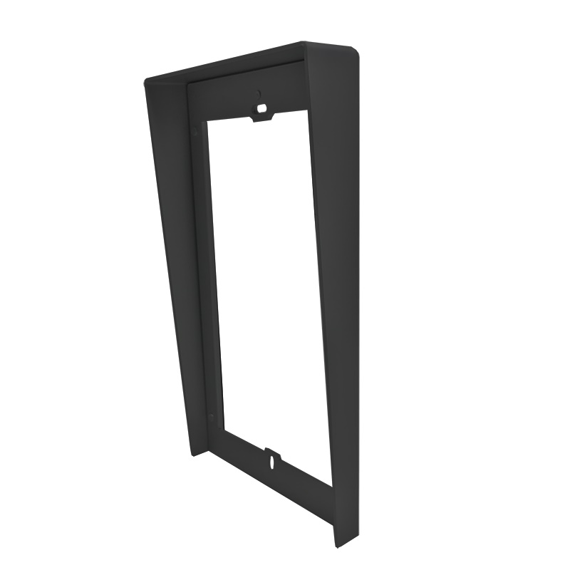 Serie Ultra Black - Visiera parapioggia da incasso 1 modulo, alluminio anodizzato nero RAL9005, 132x141x32mm