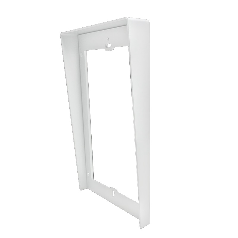 Serie Ultra White - Visiera parapioggia da incasso 2 moduli, alluminio anodizzato bianco RAL9016, 132x232x32mm