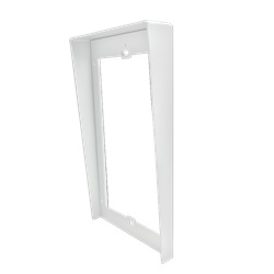 Serie Ultra White - Visiera parapioggia da incasso 2 moduli, alluminio anodizzato bianco RAL9016, 132x232x32mm