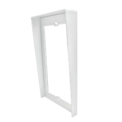 Serie Ultra White - Visiera parapioggia da incasso 3 moduli, alluminio anodizzato bianco RAL9016, 132x322x32mm