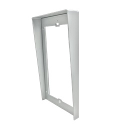 Serie Ultra - Visiera parapioggia da incasso 4 moduli, alluminio anodizzato grigio, 132x413x32mm