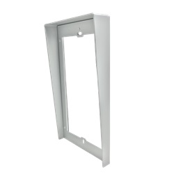 Serie Ultra - Visiera parapioggia da incasso 6 moduli (2x3 affiancati), alluminio anodizzato grigio, 259x322x32mm