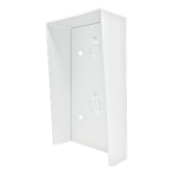 Serie Ultra White - Visiera parapioggia da parete 2 moduli, alluminio anodizzato bianco RAL9016, 116x203x57mm